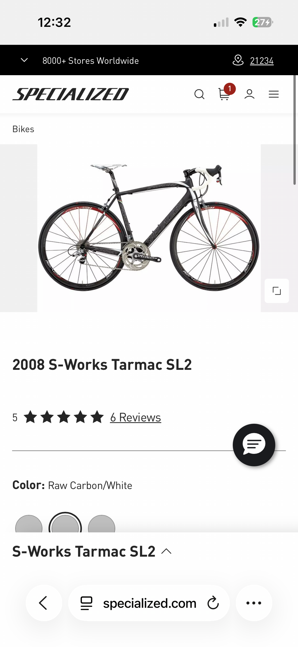 Specialized Tarmac Sl2 2008 Bike