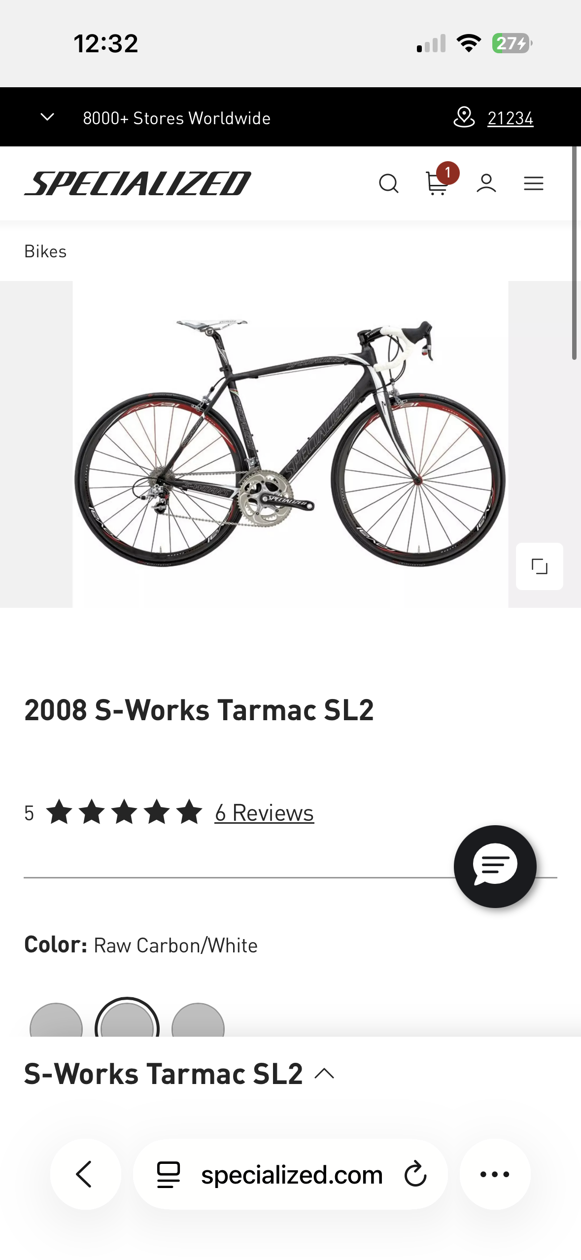 Specialized Tarmac Sl2 2008 Bike